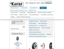 Tablet Screenshot of lucasclassictires.com